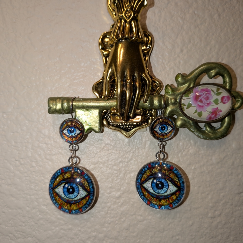 Colorful Eye Earrings